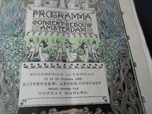 Gustav Mahler Programs Amsterdam 1903